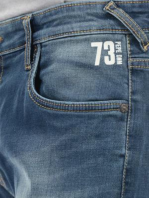 blue cotton washed jeans - 14542124 - Standard Image - 4