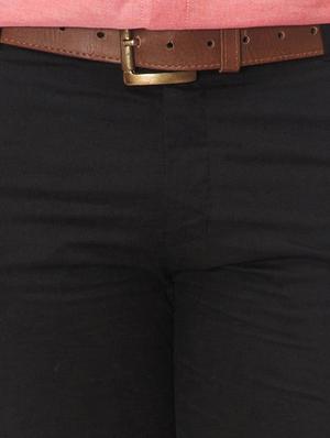 black cotton chinos casual trousers - 14542296 - Standard Image - 4