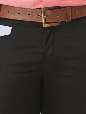 black cotton chinos casual trousers - 14542297 - Standard Image - 4