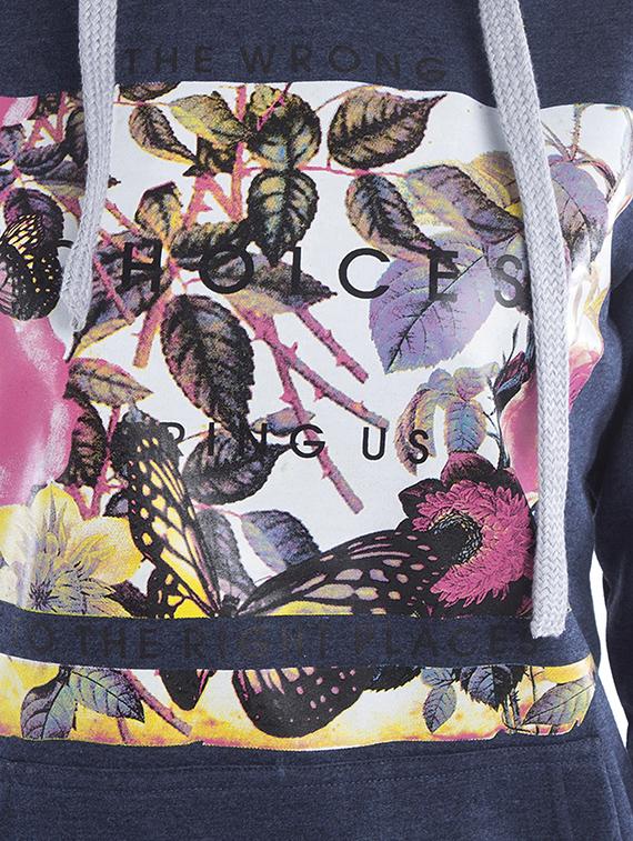 dark blue printed sweatshirt - 14542934 - Zoom Image - 4