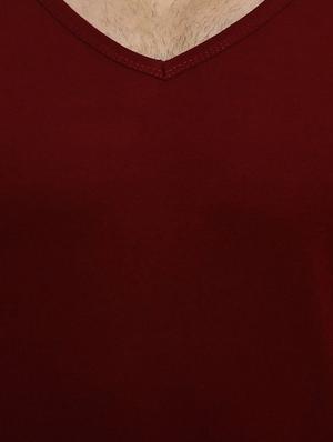 maroon cotton t-shirt - 14543087 - Standard Image - 4