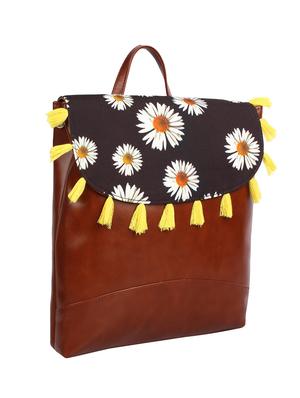 brown leatherette backpack - 14543184 - Standard Image - 4