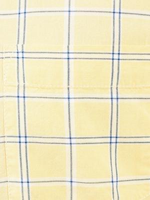 yellow cotton blend casual shirt - 14543291 - Standard Image - 4