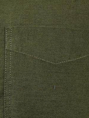 green cotton casual shirt - 14543322 - Standard Image - 4