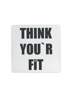 Think You are Fit printed Set of 4 coasters - 14543450 - Standard Image - 4