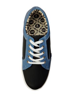 black leatherette lace up sneaker - 14543743 - Standard Image - 4