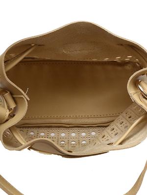 beige leatherette regular handbag - 14543747 - Standard Image - 4