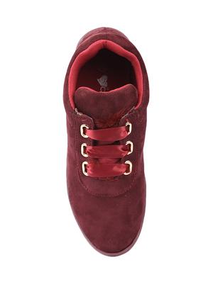 maroon lace-up sneaker - 14543840 - Standard Image - 4