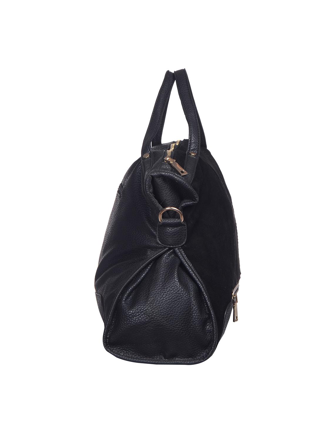black leatherette (pu) regular handbag - 14543897 - Zoom Image - 4