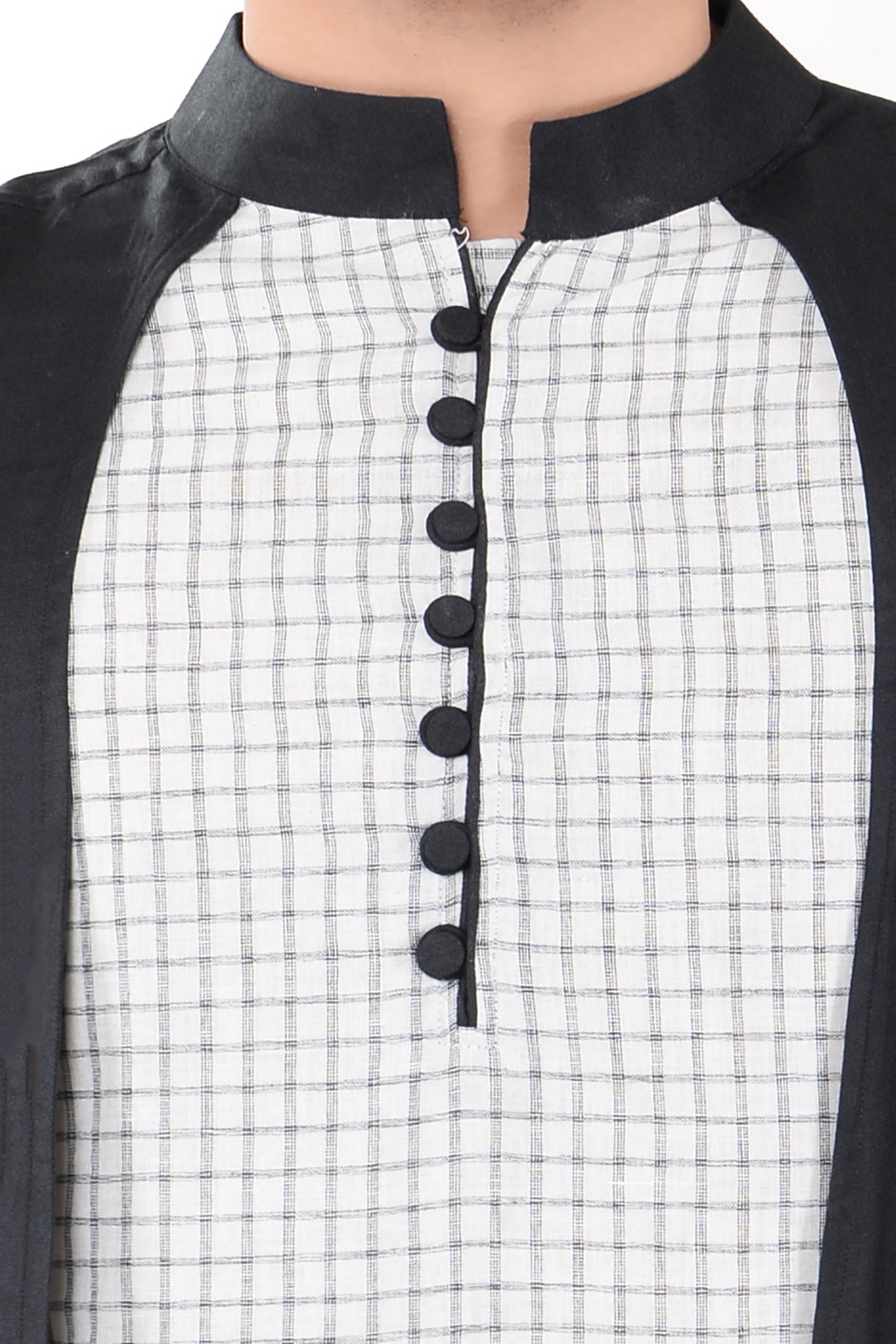 black viscose short kurta - 14544019 - Zoom Image - 4