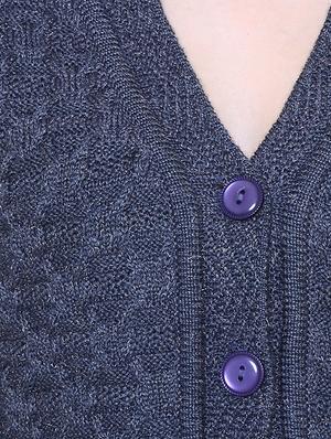 grey woolen cardigan - 14544380 - Standard Image - 4