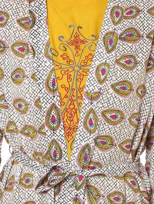 beige cotton layered kurta - 14547699 - Standard Image - 4