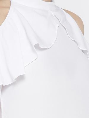 white ruffled top - 14547768 - Standard Image - 4