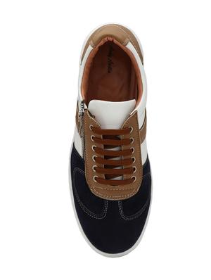 white leatherette lace up sneaker - 14548416 - Standard Image - 4