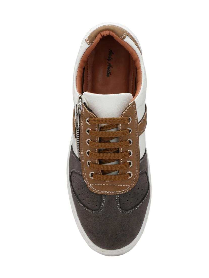 white leatherette lace up sneaker - 14548425 - Zoom Image - 4