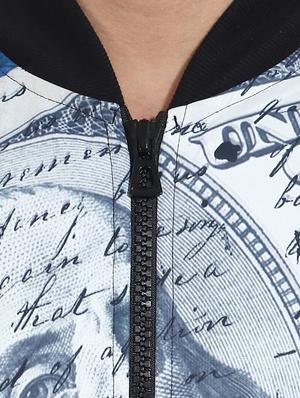 blue polyester casual jacket - 14549464 - Standard Image - 4