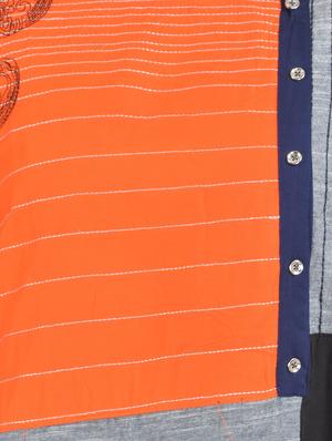 multicolour cotton straight kurta - 14550881 - Standard Image - 4