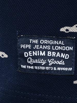 navy blue cotton all over print tshirt - 14552471 - Standard Image - 4