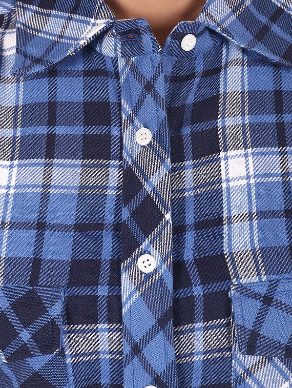 blue checkered shirt - 14553500 - Zoom Image - 4