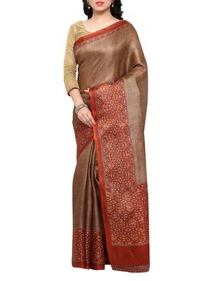 multi colored tussar silk combo saree with blouse - 14553740 - Standard Image - 4