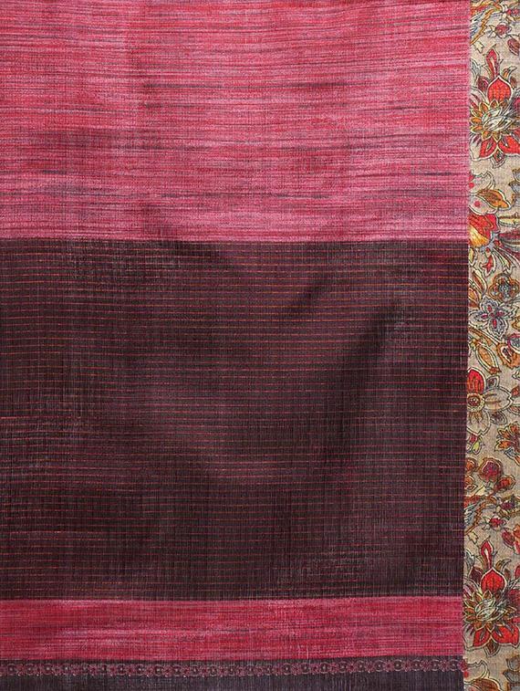 multi colored tussar silk combo saree with blouse - 14553775 - Zoom Image - 4