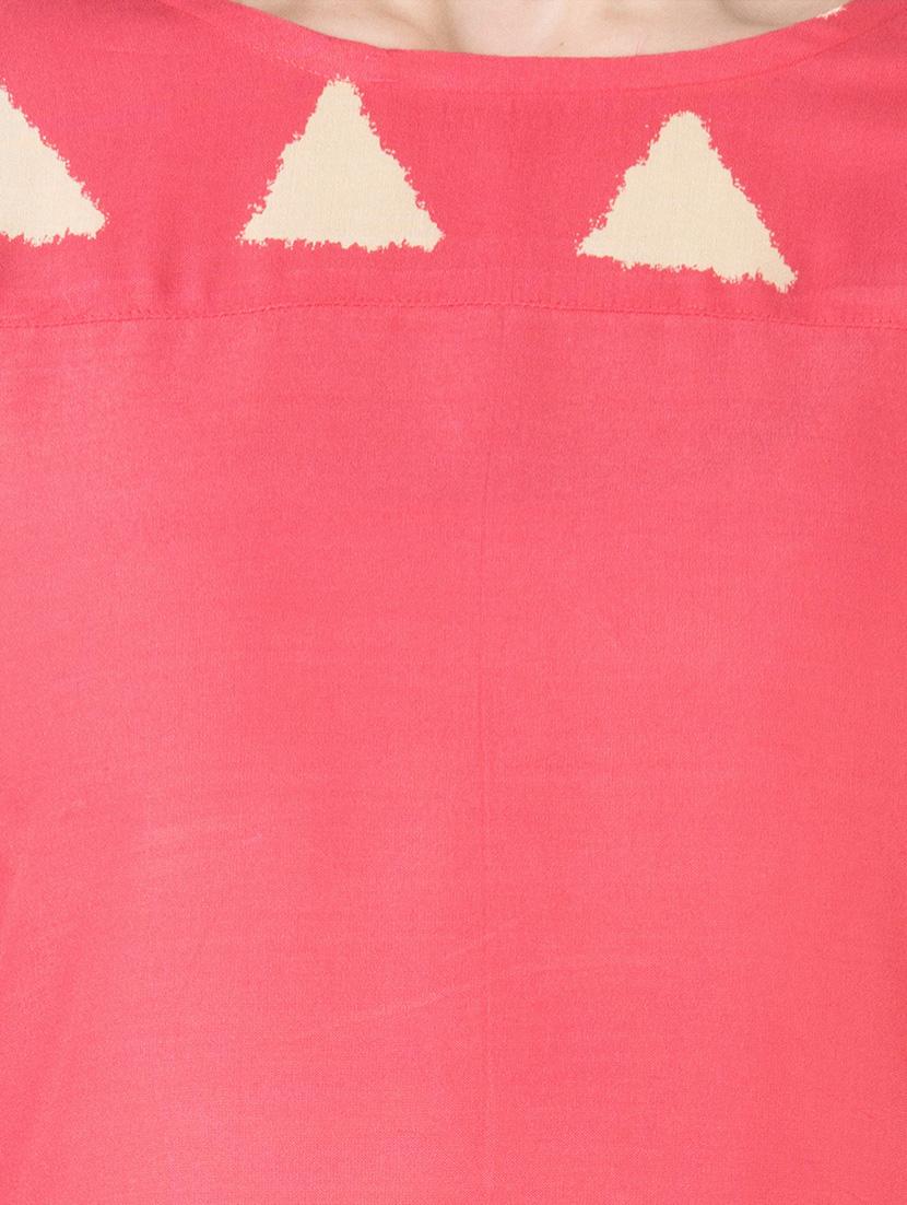 printed yoke straight kurta - 14554376 - Zoom Image - 4