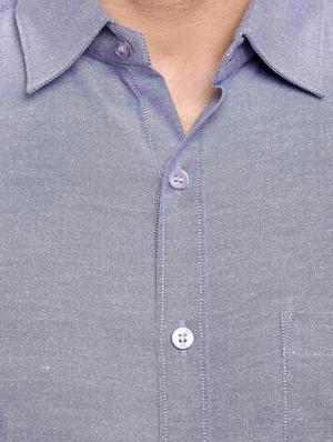 purple cotton blend formal shirt - 14555374 - Standard Image - 4