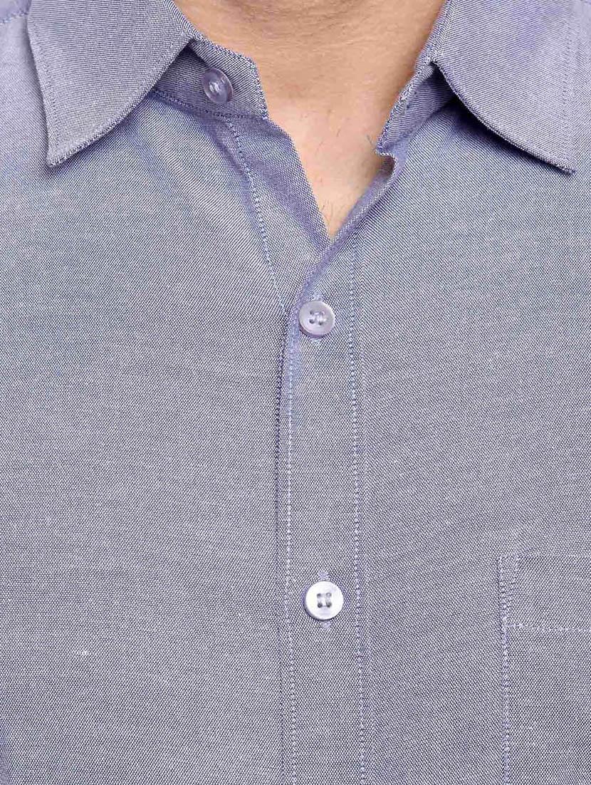purple cotton blend formal shirt - 14555374 - Zoom Image - 4