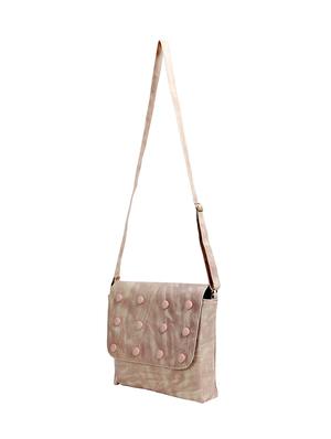 beige leatherette regular sling bag - 14559950 - Standard Image - 4