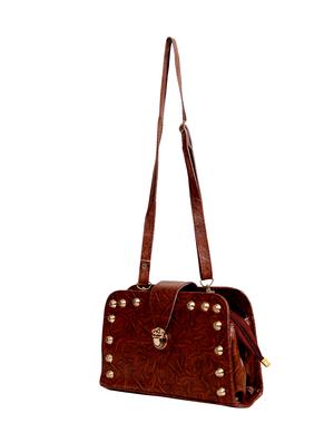 brown leatherette regular sling bag - 14559952 - Standard Image - 4