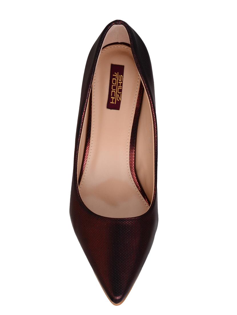 maroon fabric slip on pumps - 14573161 - Zoom Image - 4