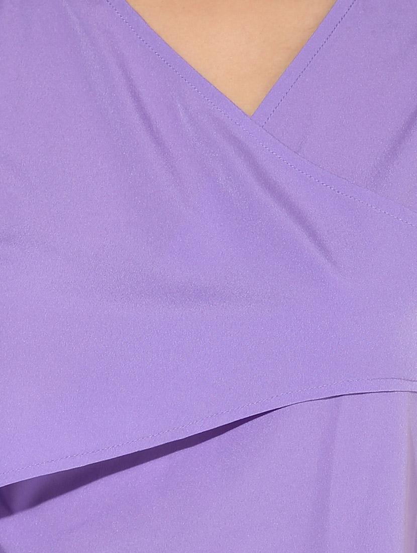 crop asymmetric polyester top - 14576249 - Zoom Image - 4