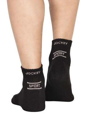 black cotton ankle length sock - 14581851 - Standard Image - 4