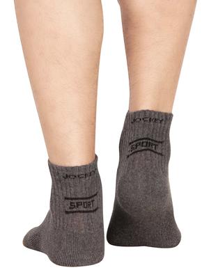 grey cotton ankle length sock - 14581852 - Standard Image - 4