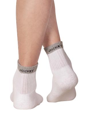 white cotton ankle length sock - 14581854 - Standard Image - 4