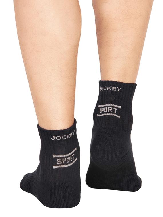 navy blue cotton ankle length sock - 14581867 - Zoom Image - 4