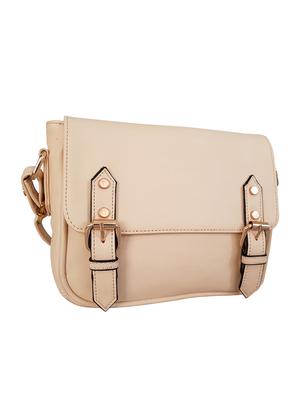 beige leatherette regular sling bag - 14585447 - Standard Image - 4
