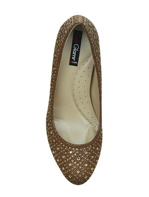 copper faux leather slip on pumps - 14590654 - Standard Image - 4