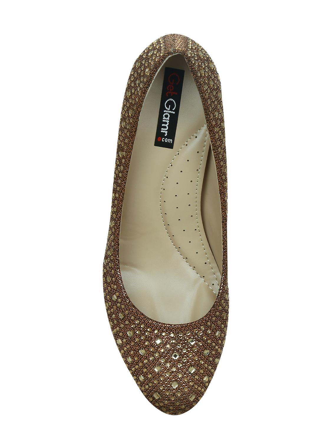 copper faux leather slip on pumps - 14590654 - Zoom Image - 4