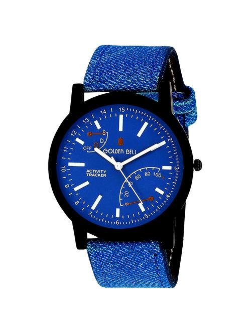 Golden Bell Original Blue Dial Blue Denim Strap Analog Wrist Watch for Men - GB-975 - 14592317 - Standard Image - 1