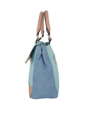 blue leatherette handbag - 14605618 - Standard Image - 4