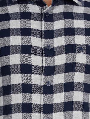 navy blue cotton casual shirt - 14611861 - Standard Image - 4