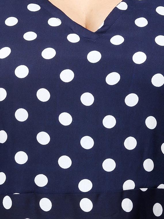 navy blue a-line dress - 14616973 - Zoom Image - 4