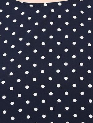 Cold Shoulder Polka Dots top - 14618789 - Standard Image - 4