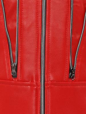 red bomber biker jacket - 14627431 - Standard Image - 4