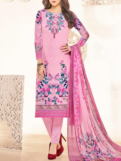 Embroidered unstitched dress material - 14630654 - Very Small Image - 1