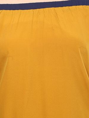 yellow crepe regular top - 14639009 - Standard Image - 4
