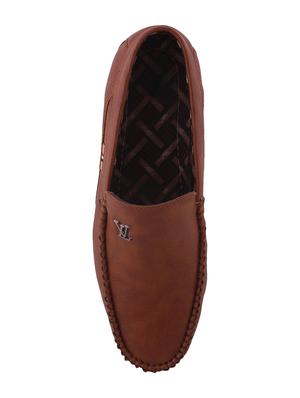brown leatherette slip on loafer - 14640540 - Standard Image - 4