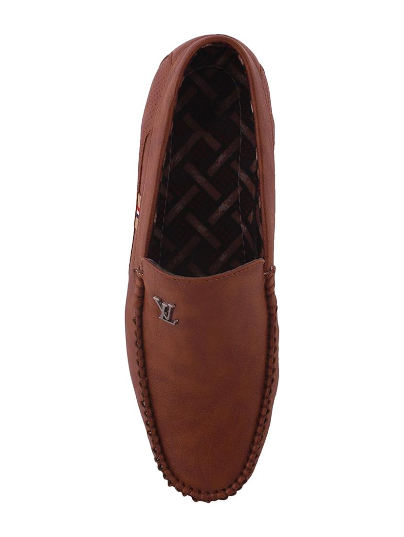 brown leatherette slip on loafer - 14640540 - Zoom Image - 4
