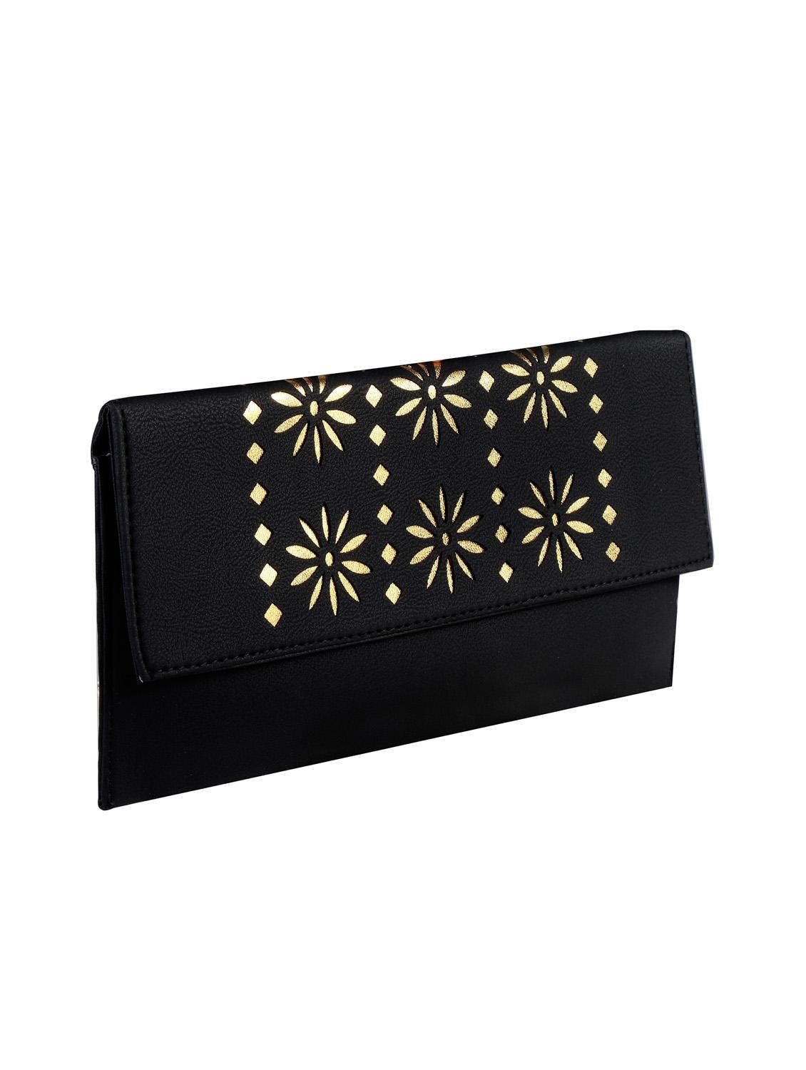 black leatherette regular clutch - 14640724 - Zoom Image - 4